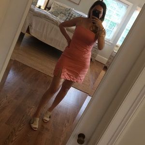 Peach colored 2 piece 90s set